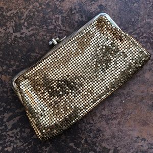 Vintage Sequin Gold Clutch Wallet Clasp Metal